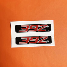 2x Red 392 Challenger/Charger/Durango Key Fob Inlays emblem domed Sticker Decal
 3