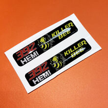 2x 392 HEMI Killer Bee Challenger/Charger/Durango Key Fob Inlays emblem domed decal
 2