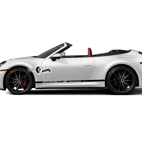 Branded Thin Stripes Side Vinyl Decal Sticker for Porsche 911