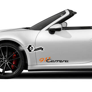 2 Porsche 911 Carrera 2 Colors Side Doors Kits Decals Stickers
