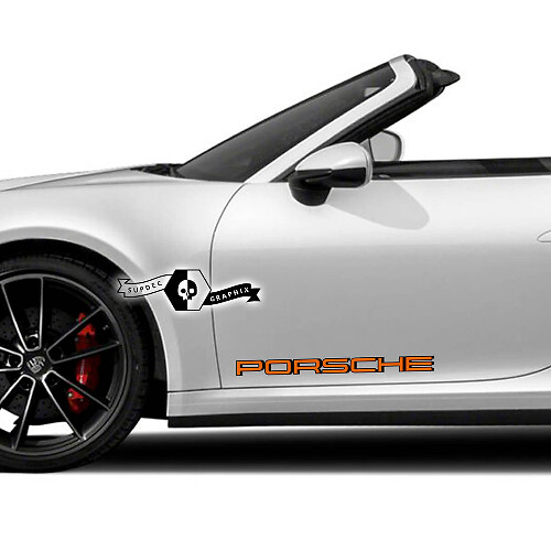 2 Porsche 911 Carrera 2 Colors Shadow Side Doors Kits Decal Sticker
