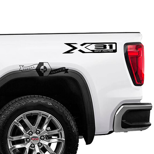 X31 Off Road Bedside Decal Pair for GMC Sierra 1500 2023 