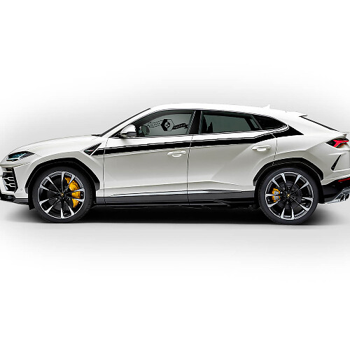 Pair Lamborghini Urus 2021 2022 2023 Side Doors Up Flag Stripe Vinyl Decal Sticker Graphics
