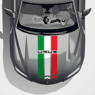 Lamborghini Urus 2021 2022 2023 Hood Italian Flag Vinyl Decal Sticker Graphics
