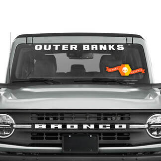 Bronco Outer Banks Logo Vinyl Decal Windshield Banner
