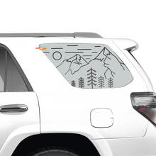 Mountains Forest Landscaoe Side Window Vinyl Decal Sticker for Toyota 4Runner_2