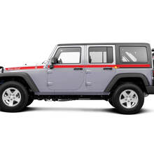 Pair Jeep Wrangler Retro All Over The Car Length Decal Sticker Side Door Graphics  Wrangler JK 2 or 4 Door
 3
