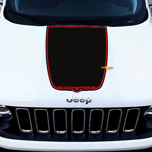 Custom Blackout Hood Vinyl Decal for Jeep Cherokee Trailhawk