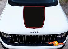 2022 Jeep Cherokee Trailhawk Black Satin Vinyl Hood Decal Sticker Graphic
 2