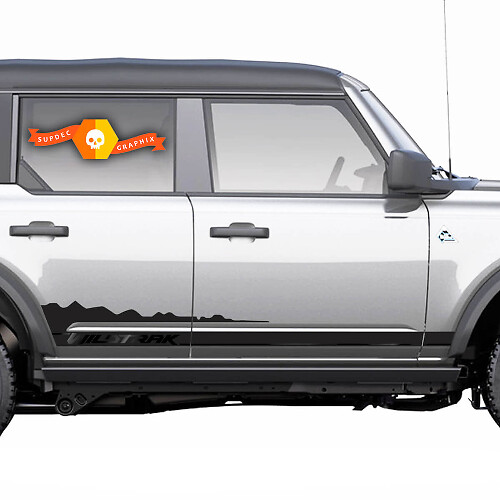 2 New Ford Bronco Wildtrak Mountains Decal Vinyl Rocker Panel Sticker Stripe for Ford Bronco 2-door 4-door
