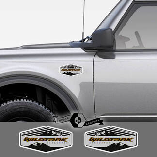 2 New Ford Bronco Wildtrak Mountains Decal Vinyl Emblem Sasquatch Sticker Stripe for Ford Bronco
