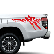 Side Bed Claws Scratch Raptor Style Vinyl Decal Stickers Kit for Mitsubishi Triton
 3