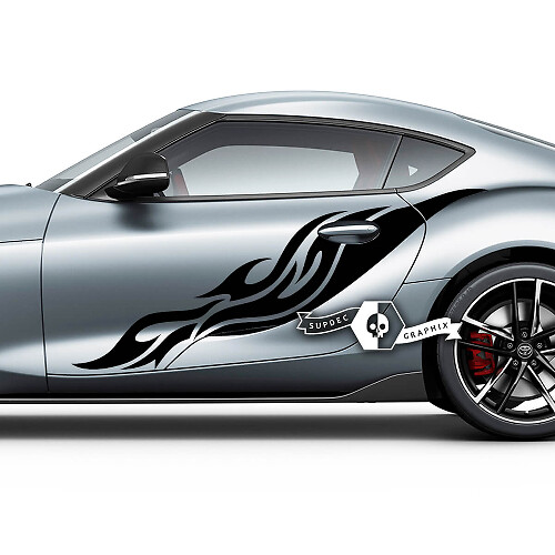 Toyota Supra MKV A90 A91 Doors Side Tribal Racing Graphics Decals Stickers
