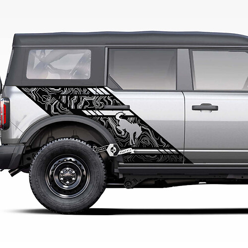 Doors Side Fender Ford Bronco Logo Graphics Splash Decals Stickers Bed Fender
