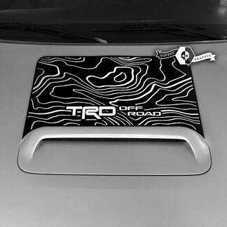 Toyota 4runner TRD Hood Scoop Decal Graphic Topographic Map 2 Colors 2020 2021 2022 2023
