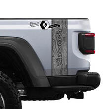 Jeep Gladiator Logo Topographic Map Rear Side Stripe Vinyl Graphics JT Rubicon Mojave
 2