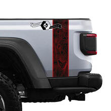 Jeep Gladiator Logo Topographic Map Rear Side Mojave Stripe Vinyl Graphics 2 colors
 2