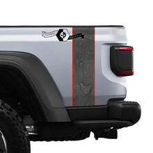 Jeep Gladiator Topographic Map Rear Side Stripe Vinyl Graphics 3 colors
 2