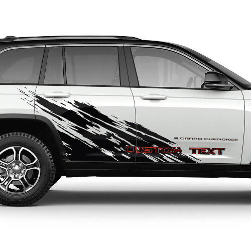 Jeep Grand Cherokee Trackhawk Mud Splash Grunge Stripes Kit Vinyl Sticker Decal Graphic 2 Colors
