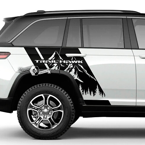 Jeep Grand Cherokee Trackhawk Bed Fender Forest Mountain Kit Vinyl Sticker Decal Graphic
