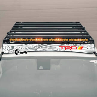 4Runner 2014 -- 2023+ ROOF RACK Topographic Map TRD  Decal Sticker for Toyota 4Runner
