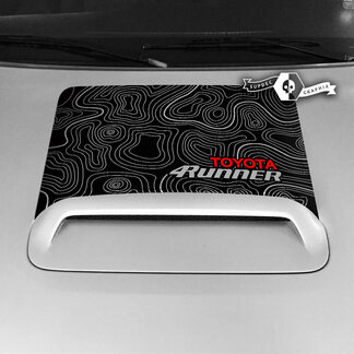 Toyota 4runner TRD Hood Scoop Decal Graphic Topographic Map Logo 2 Colors 2020 2021 2022 2023
