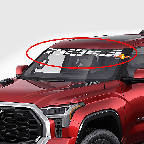 Tundra Front Windshield Banner Vinyl Decal for Toyota Tundra