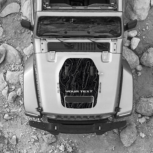 Hood For 2021 2022 2023 Jeep Mountains Wrangler Logo Rubicon Sticker Graphics Vinyl SupDec Design
