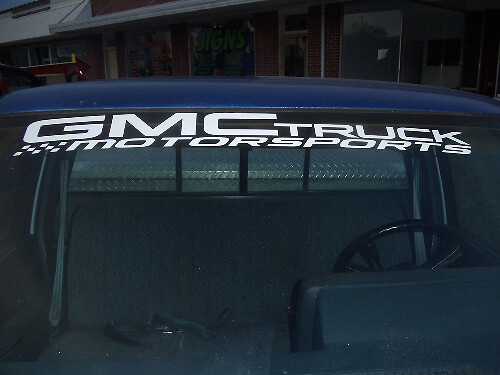 GMC Truck Motorsports Windshield Banner Vinyl Decal Sticker