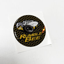 Rumble Bee Honeycomb Yellow Fuel Door Insert emblem domed decal for Challenger Dodge
 3