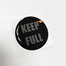 Keep Full Honeycomb Grey Fuel Door Insert emblem domed Sticker Decal for Challenger Dodge
 2