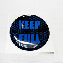 Keep Full Honeycomb Yellow Fuel Door Insert emblem domed decal for Challenger Dodge
 2