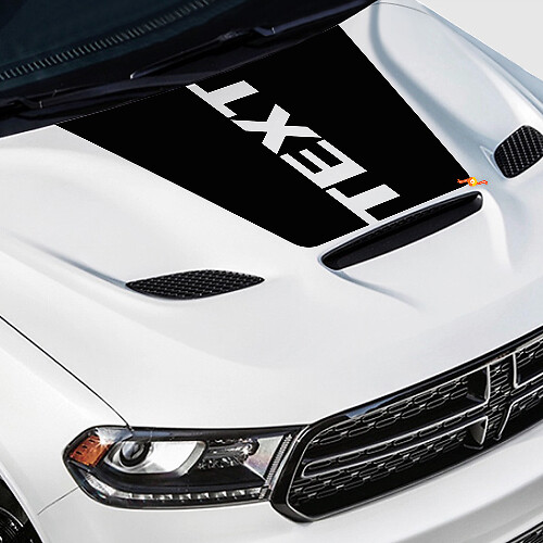 Blackout Custom Text Hood Vinyl Decal Sticker for Dodge Durango 2018-2020