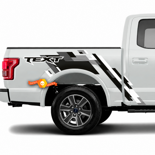 Custom Text Camouflage Side Bed Doors and Tailgate Decal Sticker Vinyl Graphics for Musclecar Ranger truck power truck_1