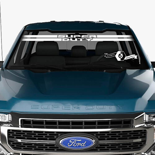 Windshield Musclecar Super Duty 2023 Lines Decals Stickers Graphics Vinyl
