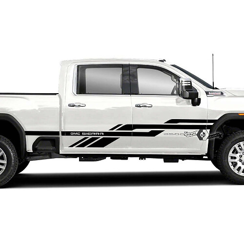 Interwoven Side Stripes Vinyl Decals for GMC Sierra 2500HD 2022-2023