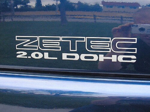 Zetec 2.0L Dohc Side Vinyl Decals Set for Musclecar Escort ZX2 1997-2002