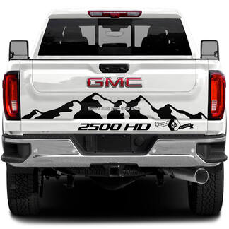 Rear Tailgate GMC Sierra 2500HD 2022 2023 Mountains Logo Vinyl Decal for GMC Sierra Graphics
