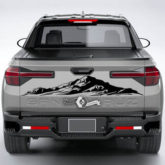 Rear Honda Ridgeline Santa Cruz 2023 Mountains Vinyl Tailgate Decal Sticker Graphics
