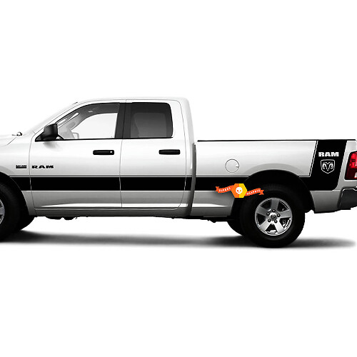 Hemi Style Side Stripes Vinyl Decal Kit for Dodge Ram 1500 2500