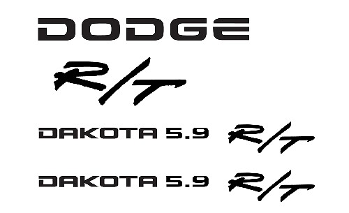 Dodge Dakota 5.9 R/T decal sticker kit available in many colours
