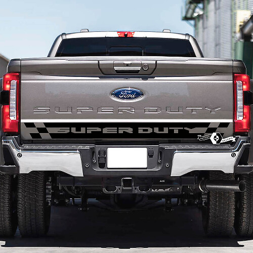 Tailgate Checkerboard Flag Vinyl Decal for Musclecar Super Duty 2023 