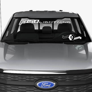 Windshield Decal For Ford F-150 Lightning 2022 - 2023 Lightning Logo Banner Window Topper Sticker
