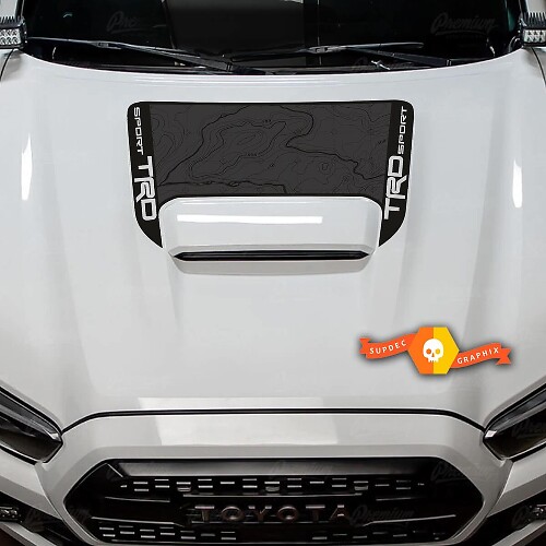 TRD Sport Topographic Map Hood Vinyl Decal Sticker for Toyota Tacoma 2016-2024