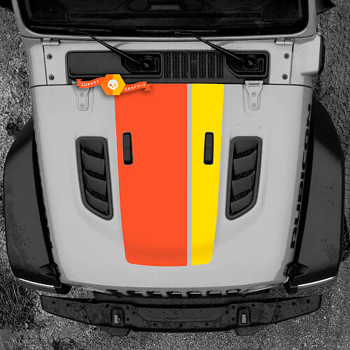 Hood Vinyl Decal Sticker Graphics for Jeep Wrangler Rubicon