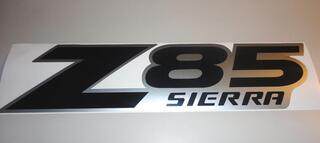 2 GMC Z85 SIERRA Factory Style DECALS STICKERS BLACK SILVER LR