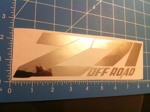 2 X New Chrome Chevy Z71 Off Road Decals Stickers Set Silverado 1500 4x4 Racing