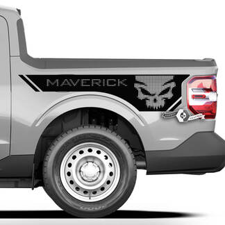 Pair Ford F-150 XLT Bed Punisher Graphics Side Decals Stickers
