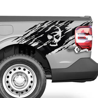 Pair Ford F-150 XLT Bed Skull Splash Mud Graphics Side Decals Stickers
