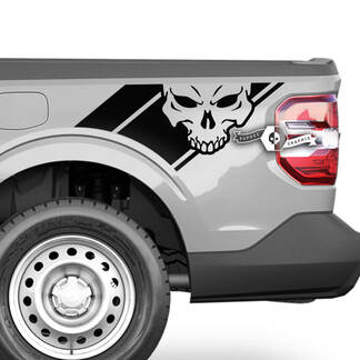 Pair Ford F-150 XLT Bed Skull Splash Stripe Graphics Side Decals Stickers
